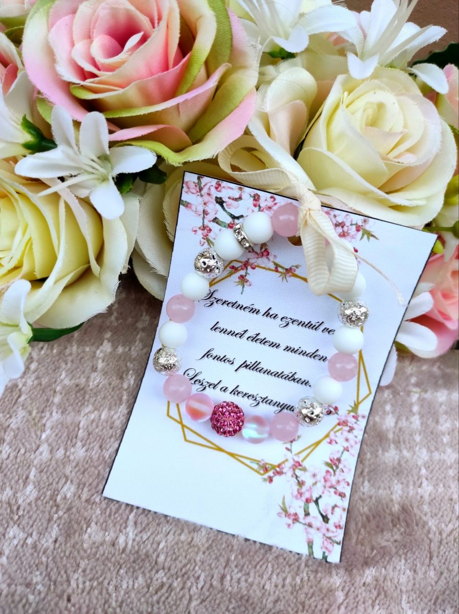 Keresztszülő felkérő szeretet karkötő